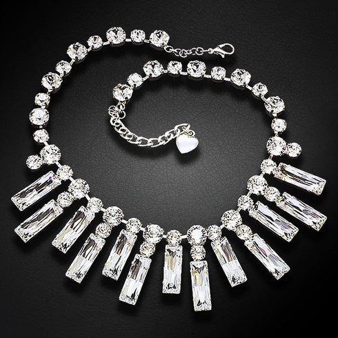 Kaklo papuošalas "Marija Antuanetė" su Swarovski™ kristalais